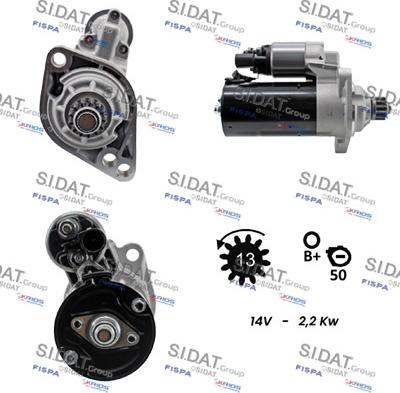 Sidat S12BH0095A2 - Starter alexcarstop-ersatzteile.com