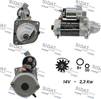 Sidat S12BH0016A2 - Starter alexcarstop-ersatzteile.com