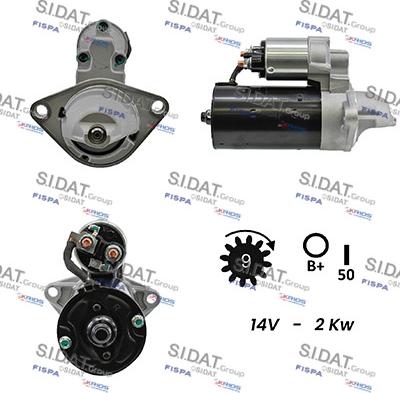 Sidat S12BH0196A2 - Starter alexcarstop-ersatzteile.com