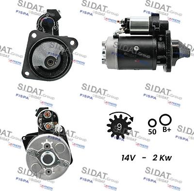 Sidat S12BH0181A2 - Starter alexcarstop-ersatzteile.com