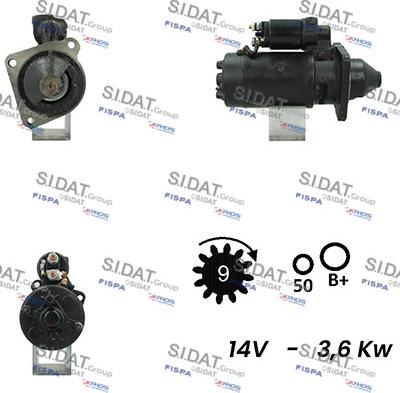 Sidat S12BH0182A2 - Starter alexcarstop-ersatzteile.com