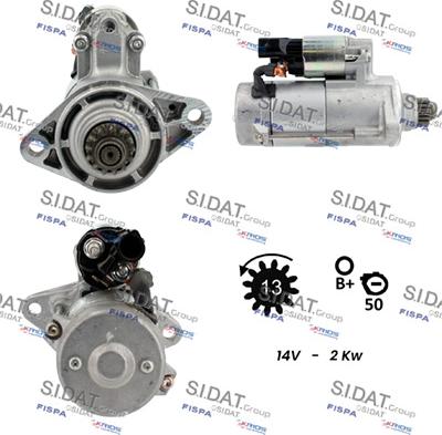 Sidat S12DE0145 - Starter alexcarstop-ersatzteile.com