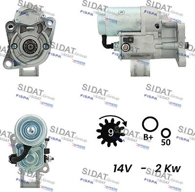 Sidat S12DE0321A2 - Starter alexcarstop-ersatzteile.com