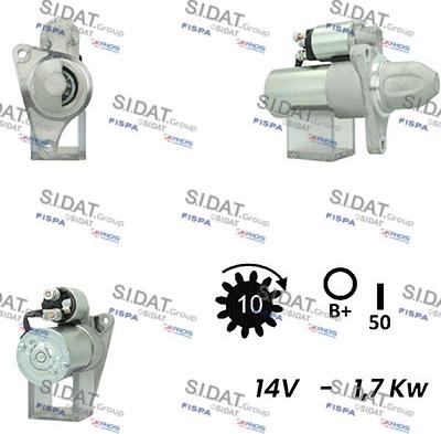 Sidat S12DR0754A2 - Starter alexcarstop-ersatzteile.com