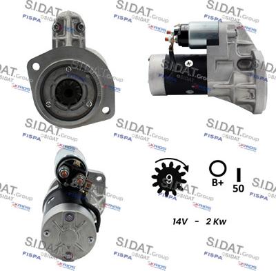 Sidat S12HT0034 - Starter alexcarstop-ersatzteile.com