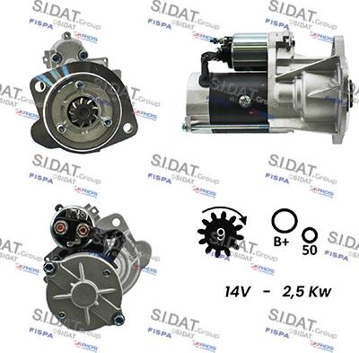 Sidat S12HT0190A2 - Starter alexcarstop-ersatzteile.com