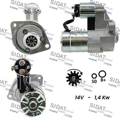 Sidat S12HT0107A2 - Starter alexcarstop-ersatzteile.com