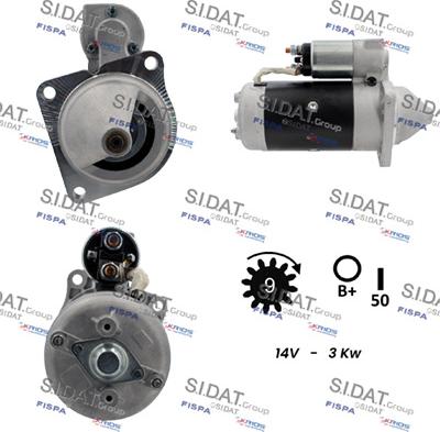 Sidat S12MA0106A2 - Starter alexcarstop-ersatzteile.com