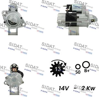 Sidat S12MH0405 - Starter alexcarstop-ersatzteile.com