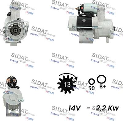 Sidat S12MH0548A2 - Starter alexcarstop-ersatzteile.com