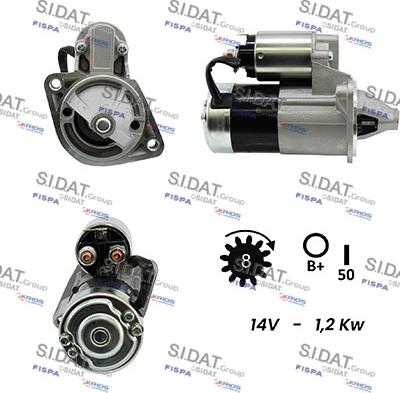 Sidat S12MH0550A2 - Starter alexcarstop-ersatzteile.com