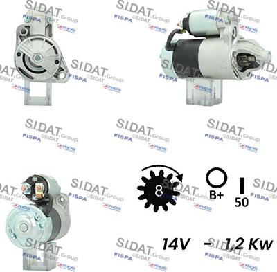 Sidat S12MH0553A2 - Starter alexcarstop-ersatzteile.com