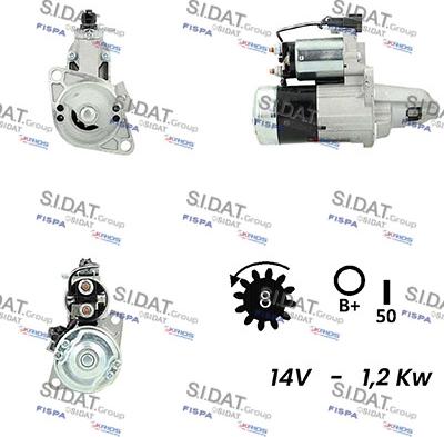 Sidat S12MH0573A2 - Starter alexcarstop-ersatzteile.com