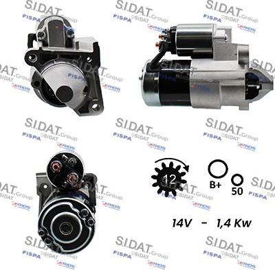 Sidat S12MH0063 - Starter alexcarstop-ersatzteile.com