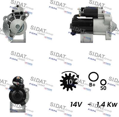 Sidat S12MH0005A2 - Starter alexcarstop-ersatzteile.com