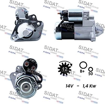 Sidat S12MH0012 - Starter alexcarstop-ersatzteile.com