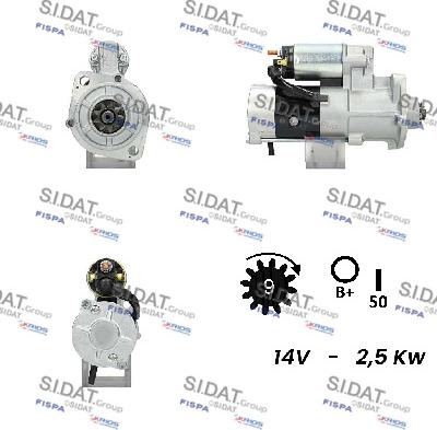 Sidat S12MH0195A2 - Starter alexcarstop-ersatzteile.com