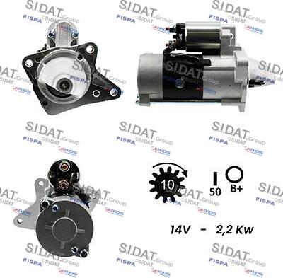 Sidat S12MH0163 - Starter alexcarstop-ersatzteile.com