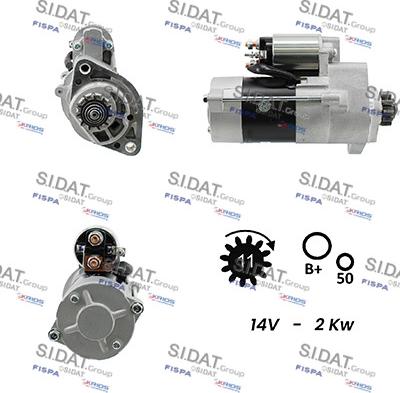 Sidat S12MH0133A2 - Starter alexcarstop-ersatzteile.com