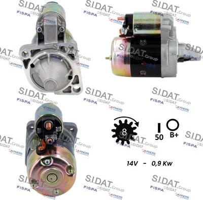 Sidat S12MH0849 - Starter alexcarstop-ersatzteile.com