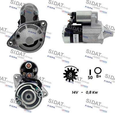 Sidat S12MH0824A2 - Starter alexcarstop-ersatzteile.com