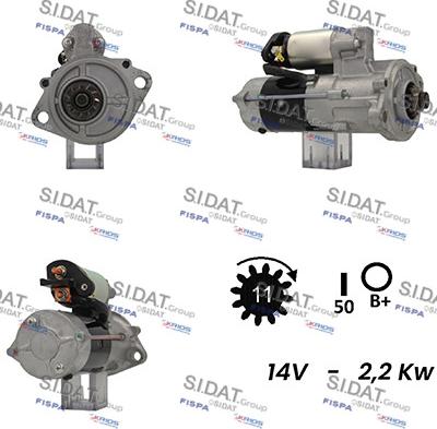 Sidat S12MH0313A2 - Starter alexcarstop-ersatzteile.com