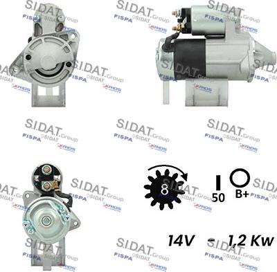 Sidat S12MH0335A2 - Starter alexcarstop-ersatzteile.com