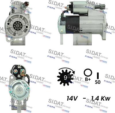 Sidat S12MH0332A2 - Starter alexcarstop-ersatzteile.com