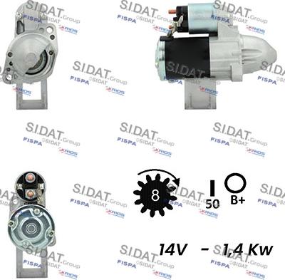 Sidat S12MH0328 - Starter alexcarstop-ersatzteile.com