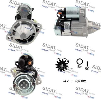 Sidat S12MH0726 - Starter alexcarstop-ersatzteile.com