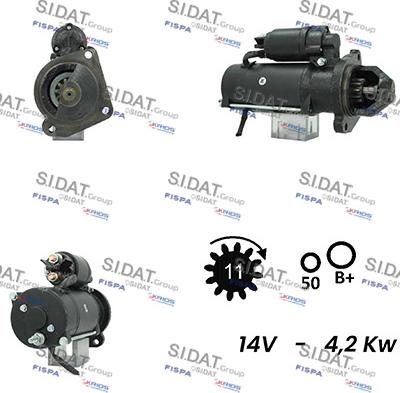 Sidat S12ML0299A2 - Starter alexcarstop-ersatzteile.com