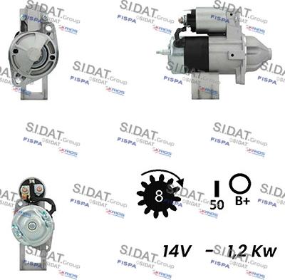 Sidat S12VA0409A2 - Starter alexcarstop-ersatzteile.com