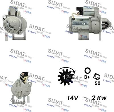 Sidat S12VA0412A2 - Starter alexcarstop-ersatzteile.com