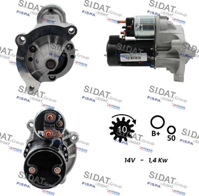 Sidat S12VA0433 - Starter alexcarstop-ersatzteile.com