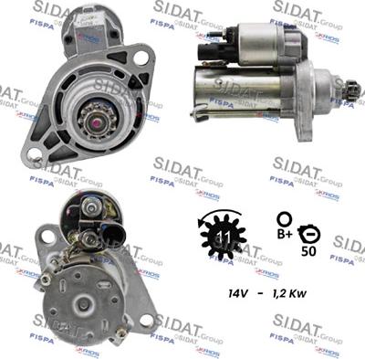 Sidat S12VA0632 - Starter alexcarstop-ersatzteile.com