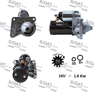 Sidat S12VA0001A2 - Starter alexcarstop-ersatzteile.com