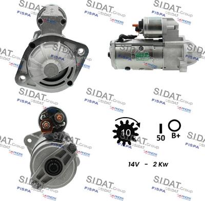 Sidat S12VA0024 - Starter alexcarstop-ersatzteile.com