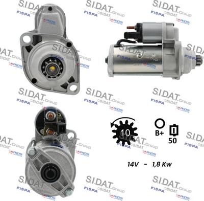 Sidat S12VA0027 - Starter alexcarstop-ersatzteile.com