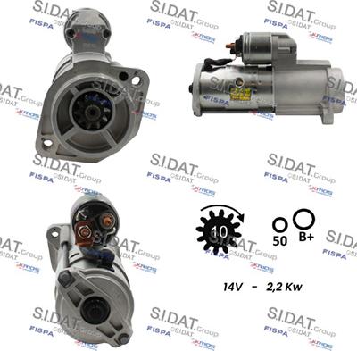 Sidat S12VA0893 - Starter alexcarstop-ersatzteile.com