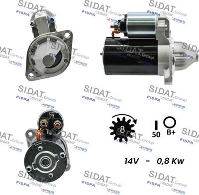 Sidat S12VA0771 - Starter alexcarstop-ersatzteile.com