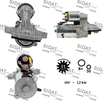 Sidat S12VS0803A2 - Starter alexcarstop-ersatzteile.com