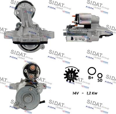 Sidat S12VS0803 - Starter alexcarstop-ersatzteile.com