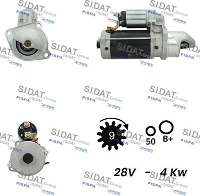 Sidat S24BH0062A2 - Starter alexcarstop-ersatzteile.com