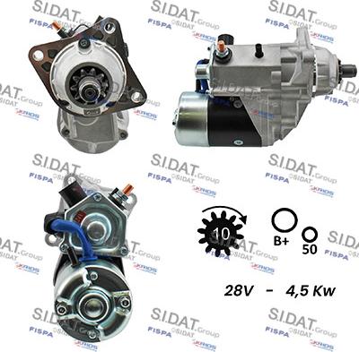 Sidat S24DE0050A2 - Starter alexcarstop-ersatzteile.com