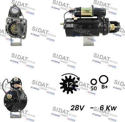 Sidat S24DR0090A2 - Starter alexcarstop-ersatzteile.com