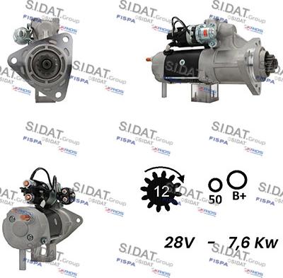 Sidat S24DR0097A2 - Starter alexcarstop-ersatzteile.com