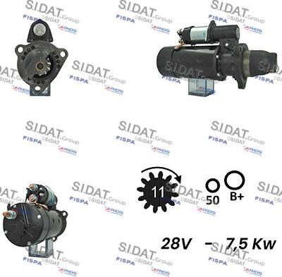 Sidat S24DR0088A2 - Starter alexcarstop-ersatzteile.com