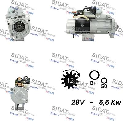 Sidat S24MH0075 - Starter alexcarstop-ersatzteile.com