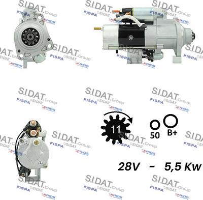 Sidat S24MH0077A2 - Starter alexcarstop-ersatzteile.com