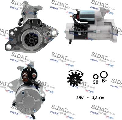 Sidat S24MH0159A2 - Starter alexcarstop-ersatzteile.com